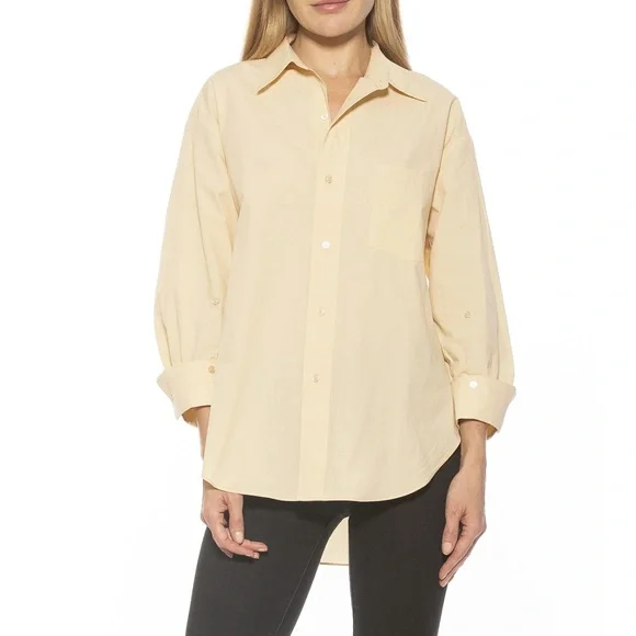 Alexia Admor Amber Shirt in Beige - Picture 9 of 9